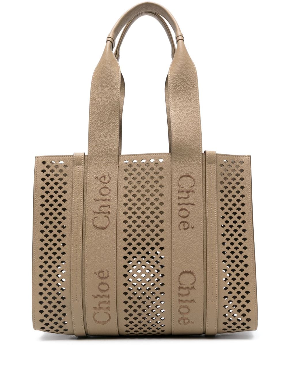 WOODY LEATHER MEDIUM TOTE