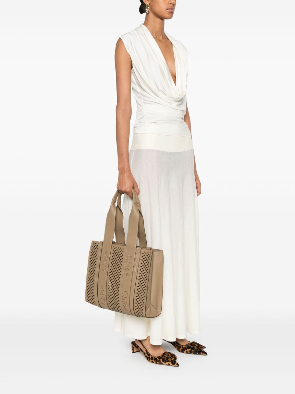 WOODY LEATHER MEDIUM TOTE