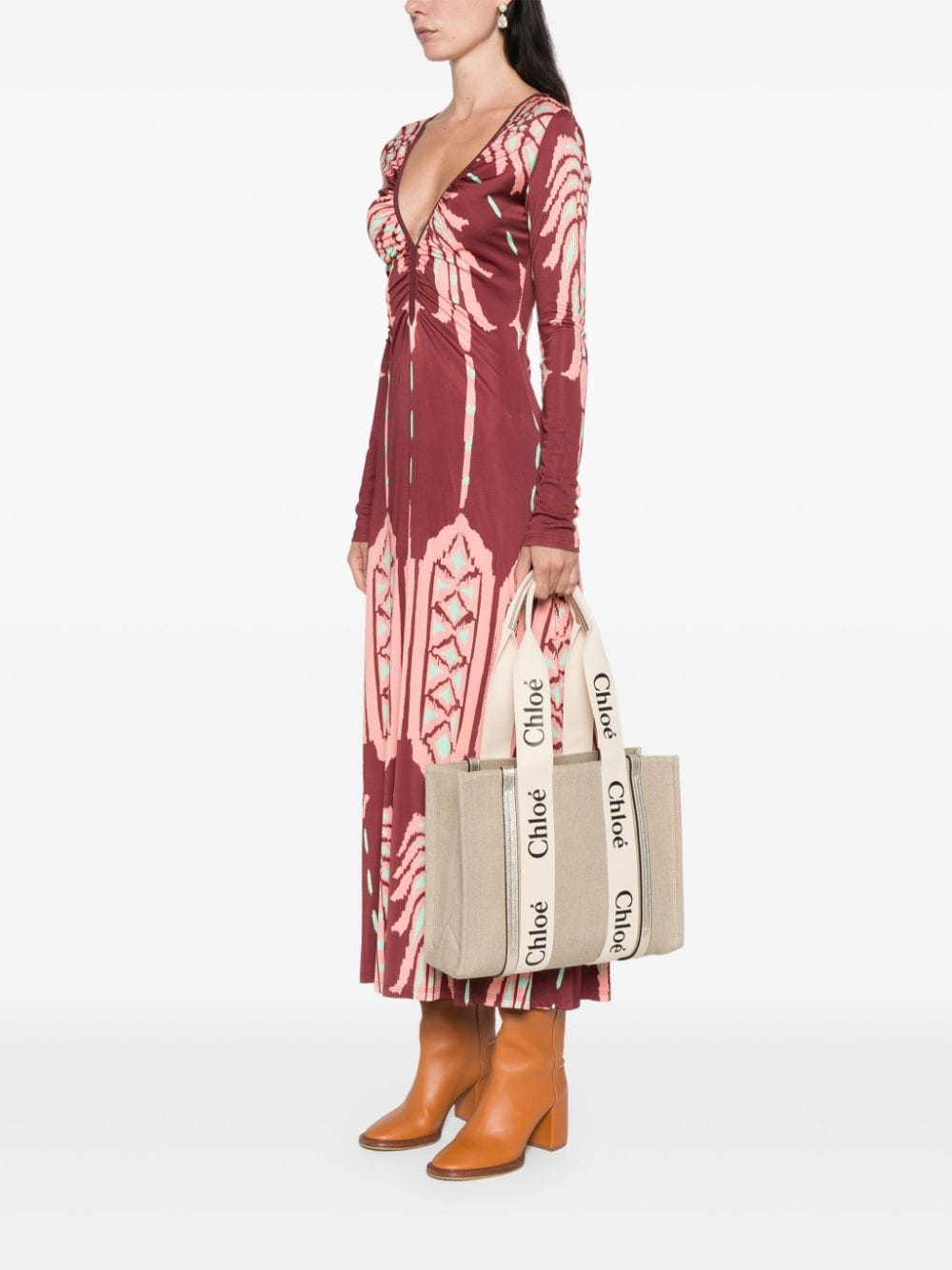 WOODY MEDIUM LINEN TOTE