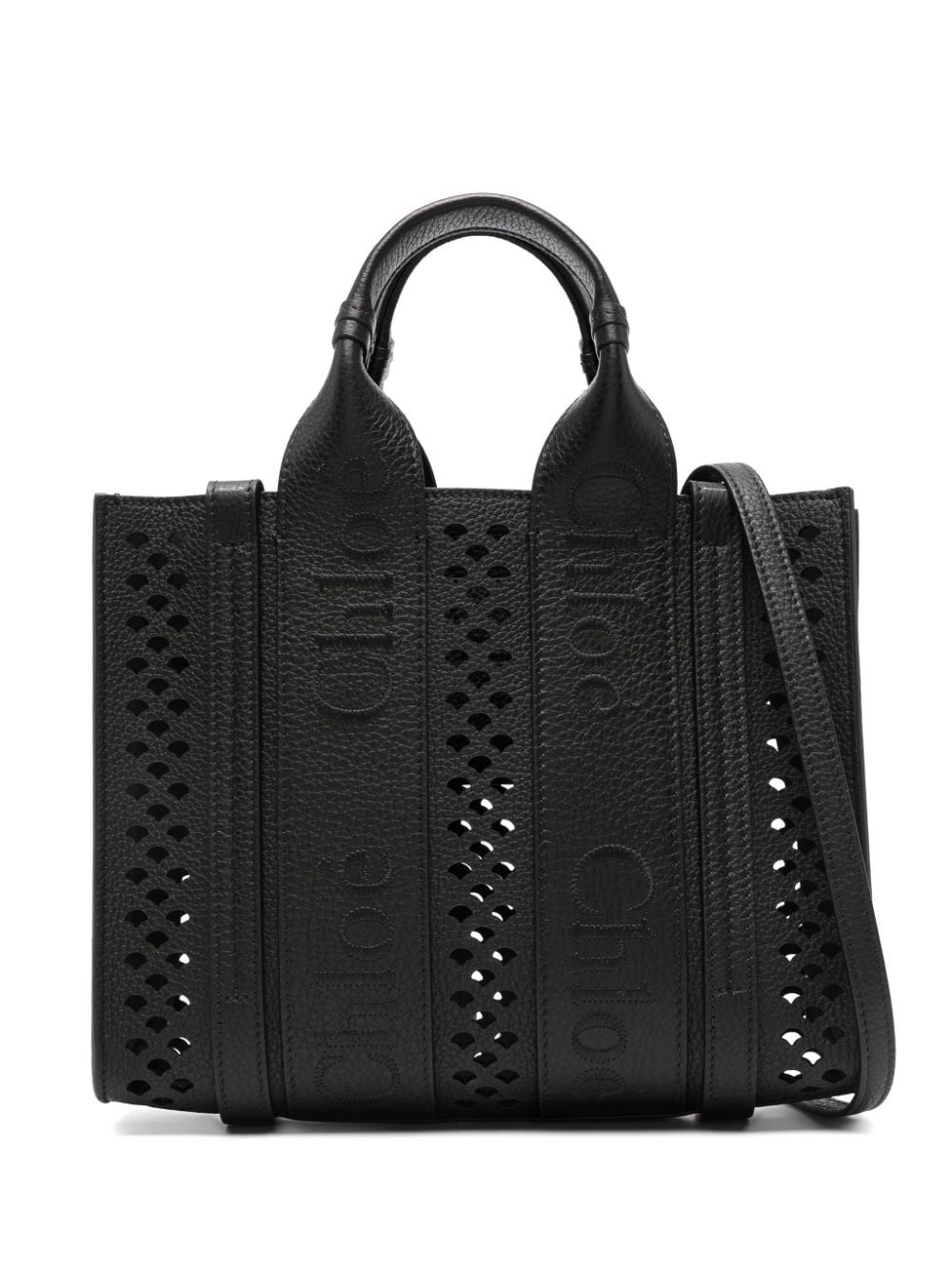 WOODY LEATHER SMALL TOTE
