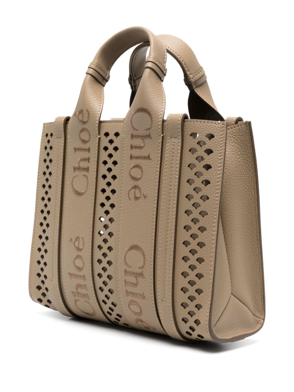 WOODY LEATHER SMALL TOTE