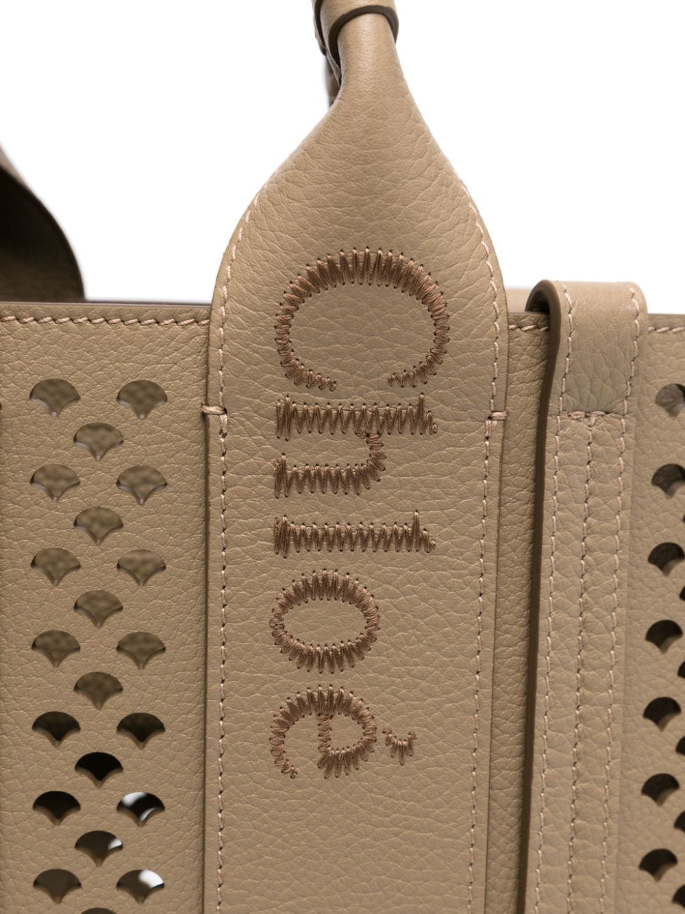 WOODY LEATHER SMALL TOTE