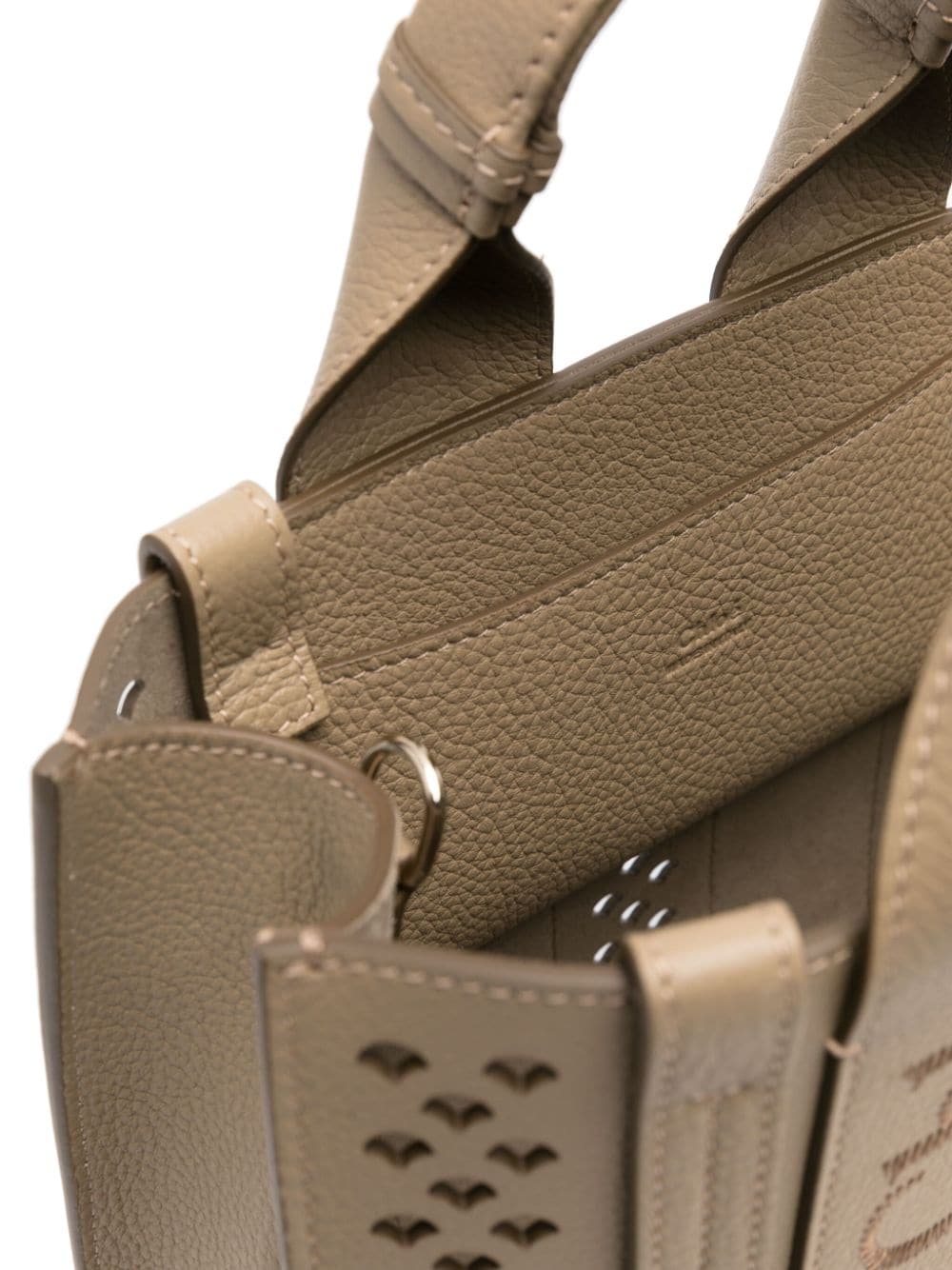 WOODY LEATHER SMALL TOTE
