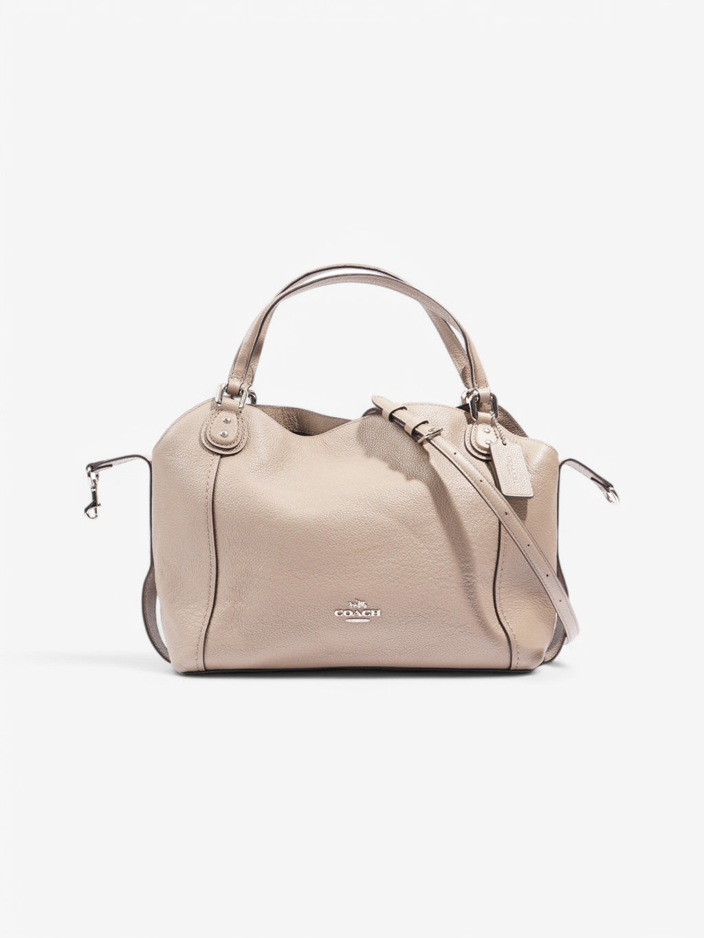 Coach Shoulder Bag Beige Leather One SIze