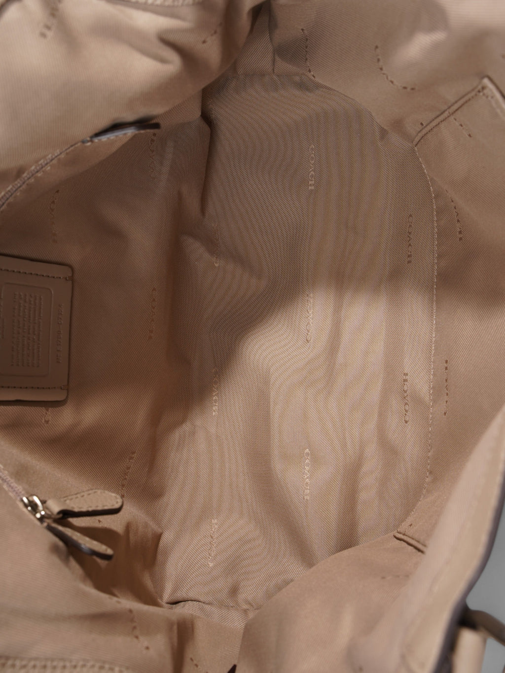 Coach Shoulder Bag Beige Leather One SIze