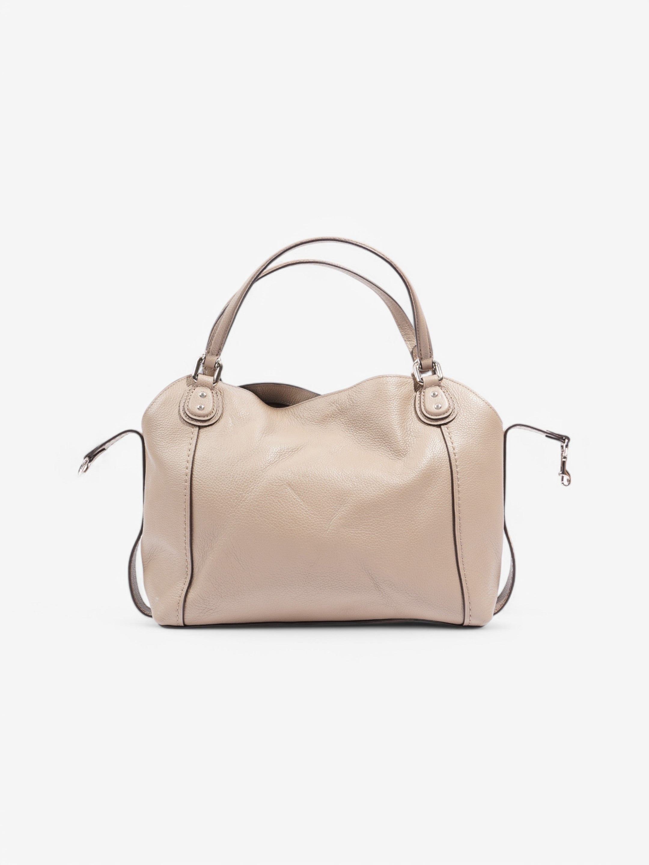 Coach Shoulder Bag Beige Leather One SIze