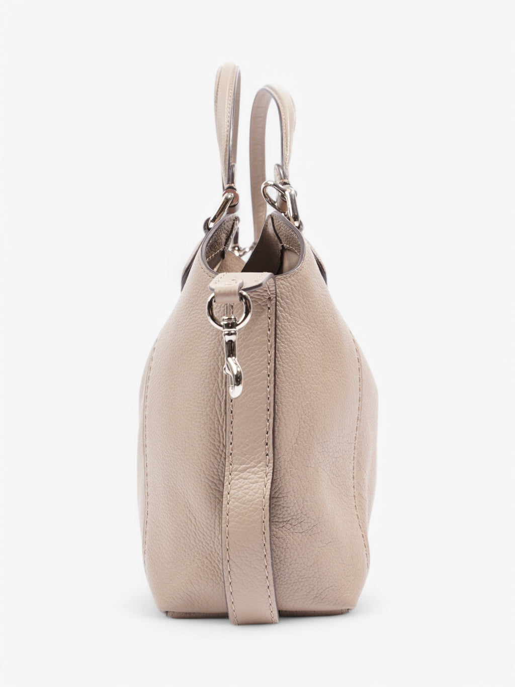Coach Shoulder Bag Beige Leather One SIze