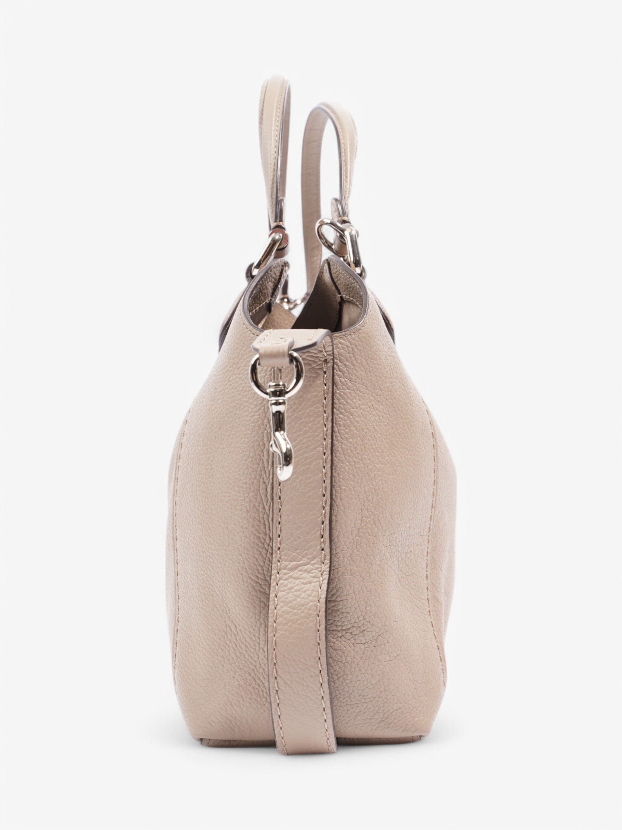 Coach Shoulder Bag Beige Leather One SIze