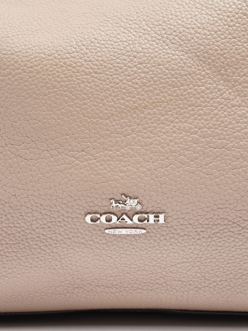 Coach Shoulder Bag Beige Leather One SIze