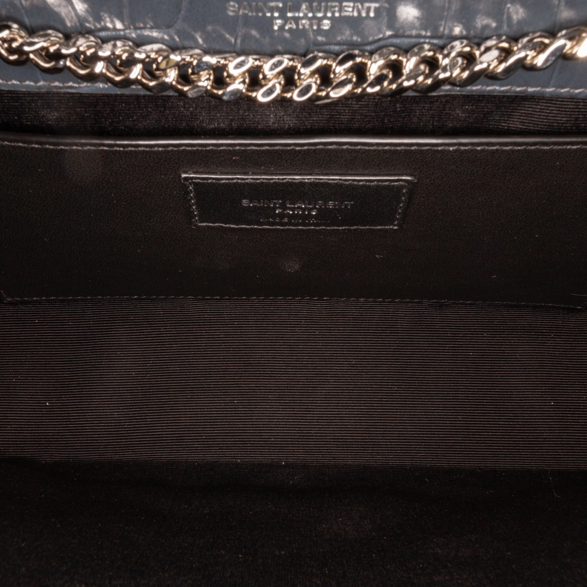 Yves Saint Laurent Kate Medium Black Embossed Leather
