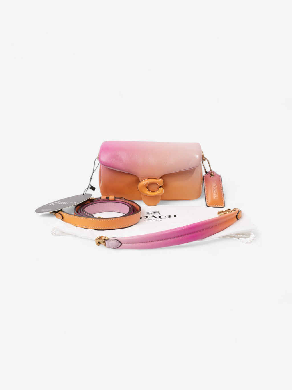 Coach Pillow Tabby Ombre / Pink / Yellow Nappa Leather 18