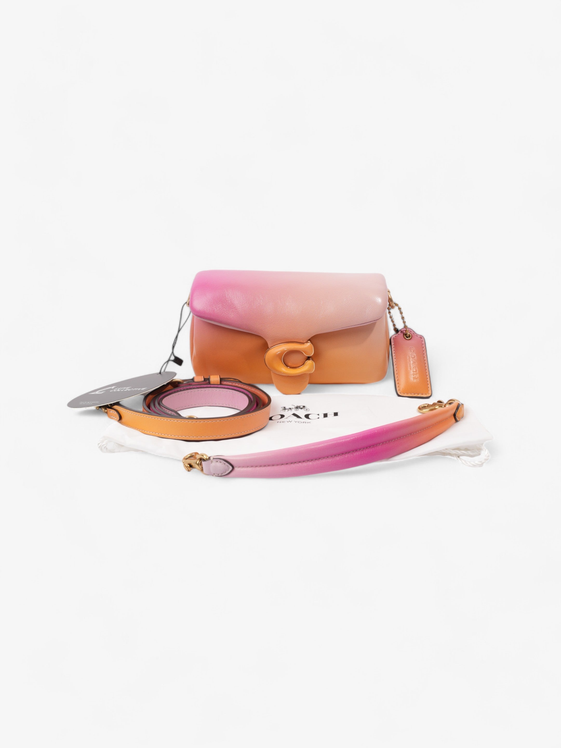 Coach Pillow Tabby Ombre / Pink / Yellow Nappa Leather 18
