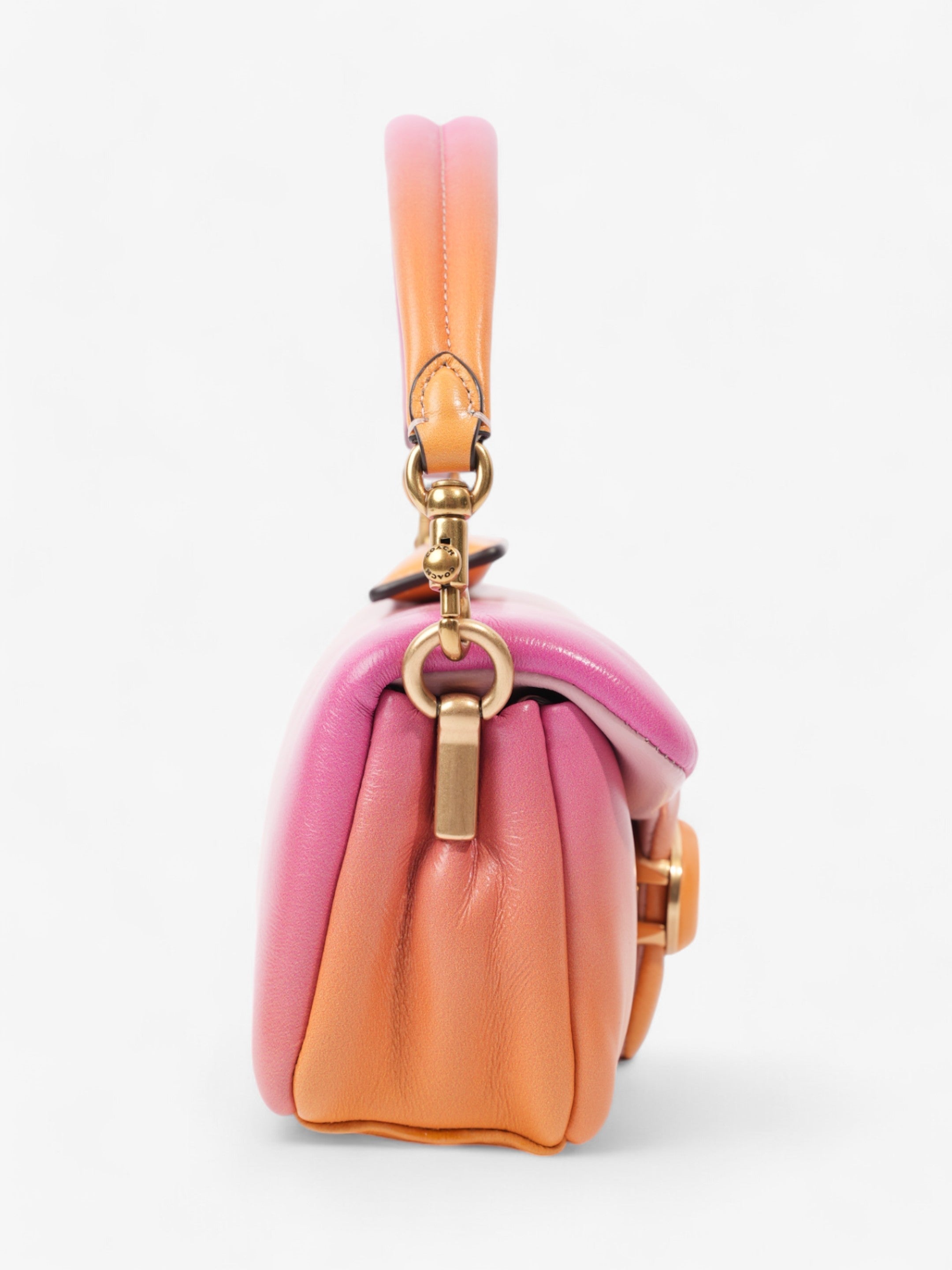Coach Pillow Tabby Ombre / Pink / Yellow Nappa Leather 18