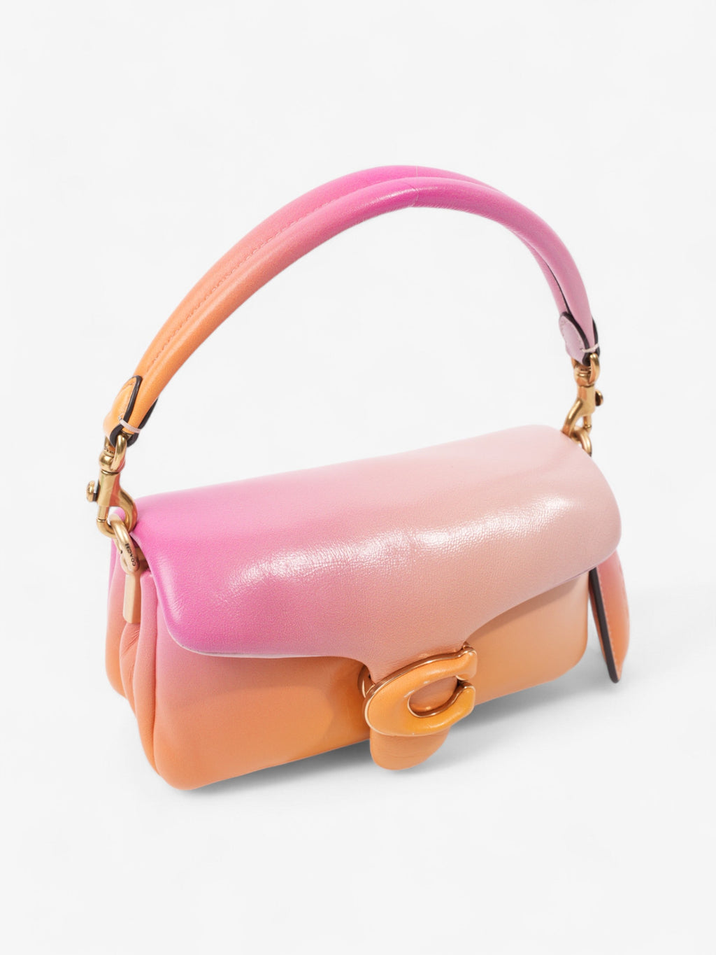 Coach Pillow Tabby Ombre / Pink / Yellow Nappa Leather 18