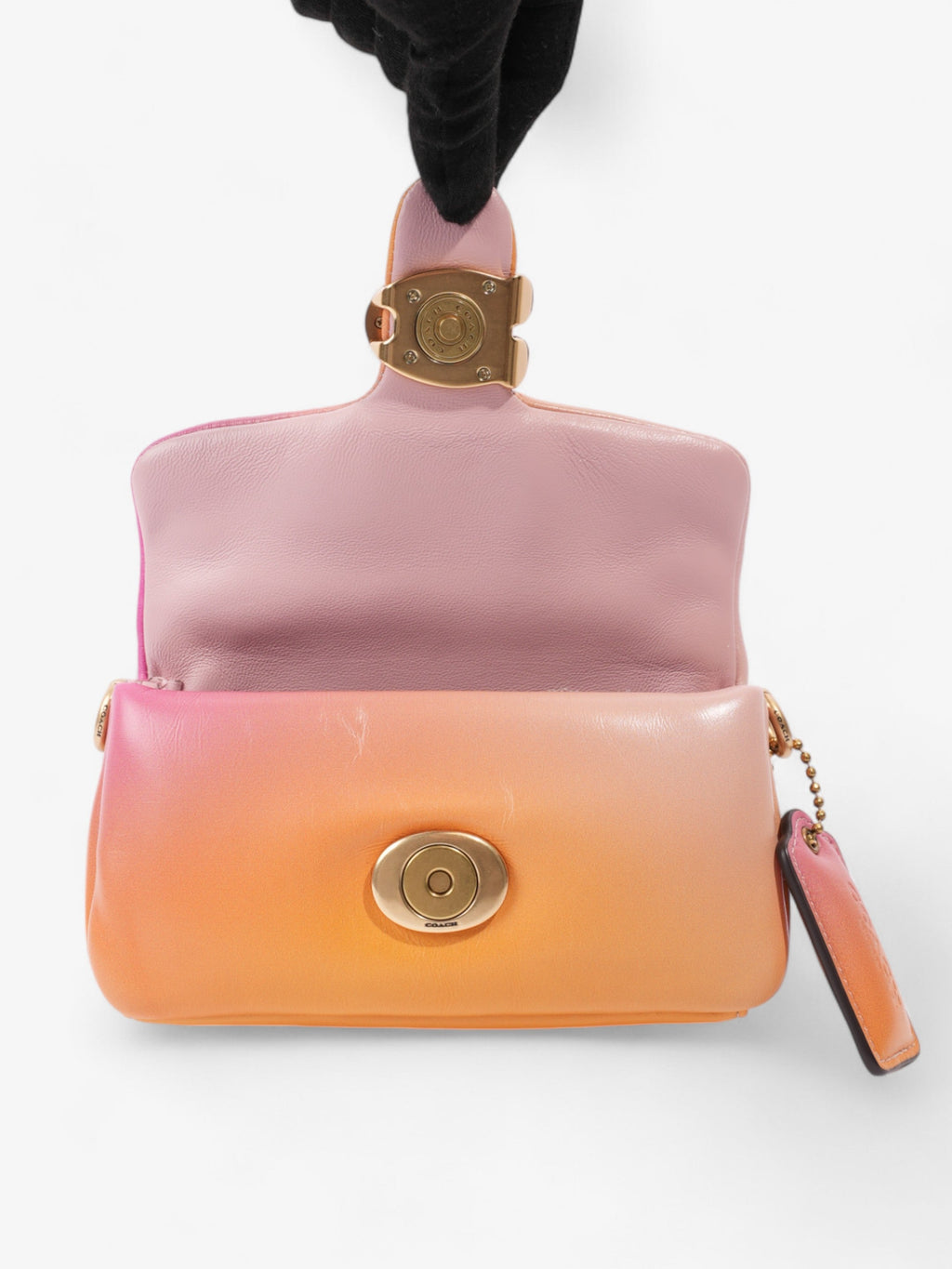 Coach Pillow Tabby Ombre / Pink / Yellow Nappa Leather 18
