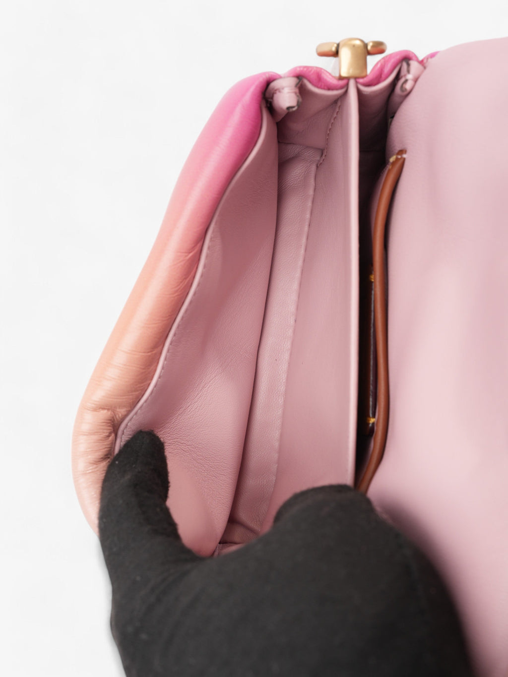 Coach Pillow Tabby Ombre / Pink / Yellow Nappa Leather 18