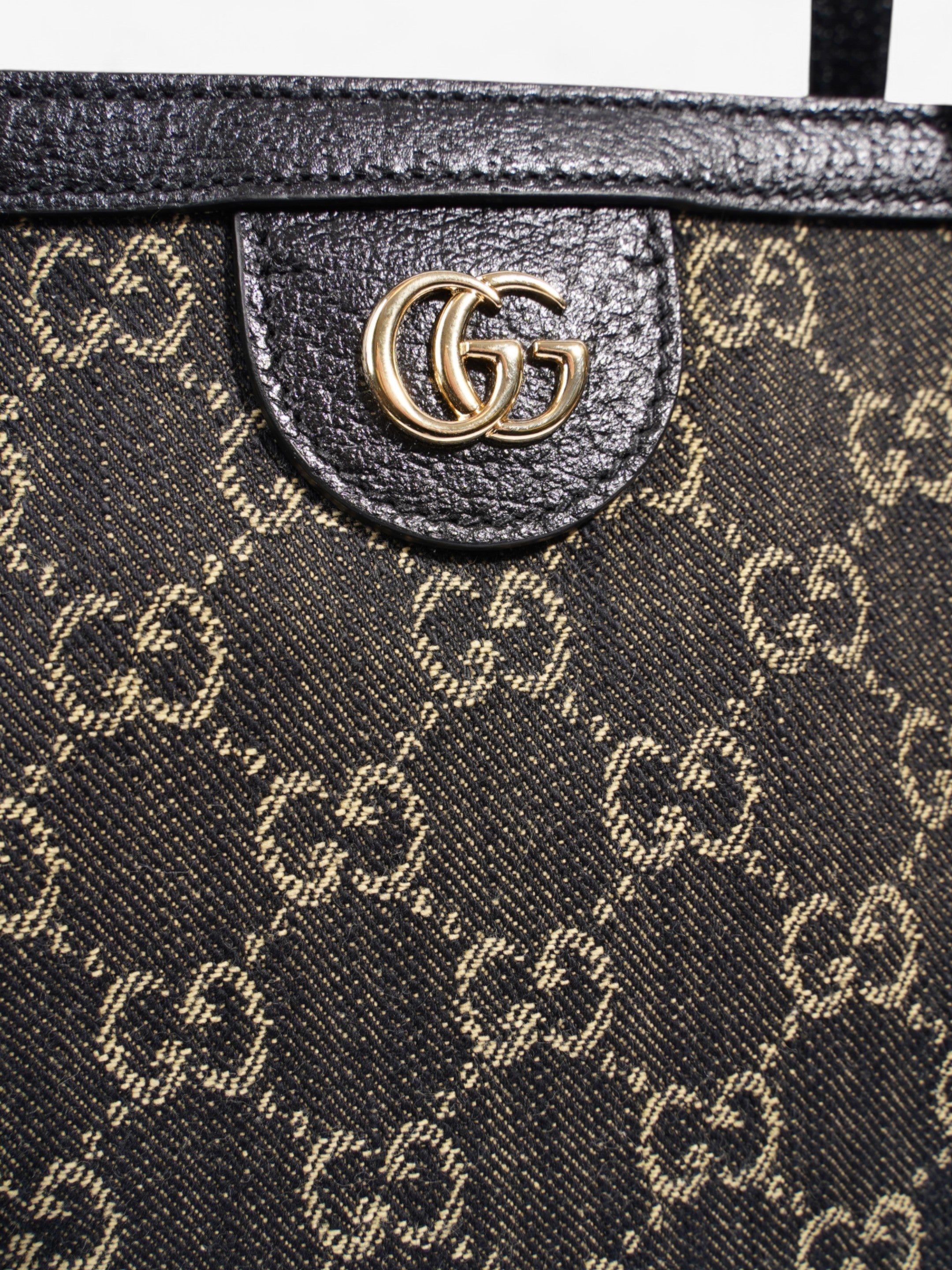 Gucci GG Ophidia Tote Black / GG Supreme Denim Medium