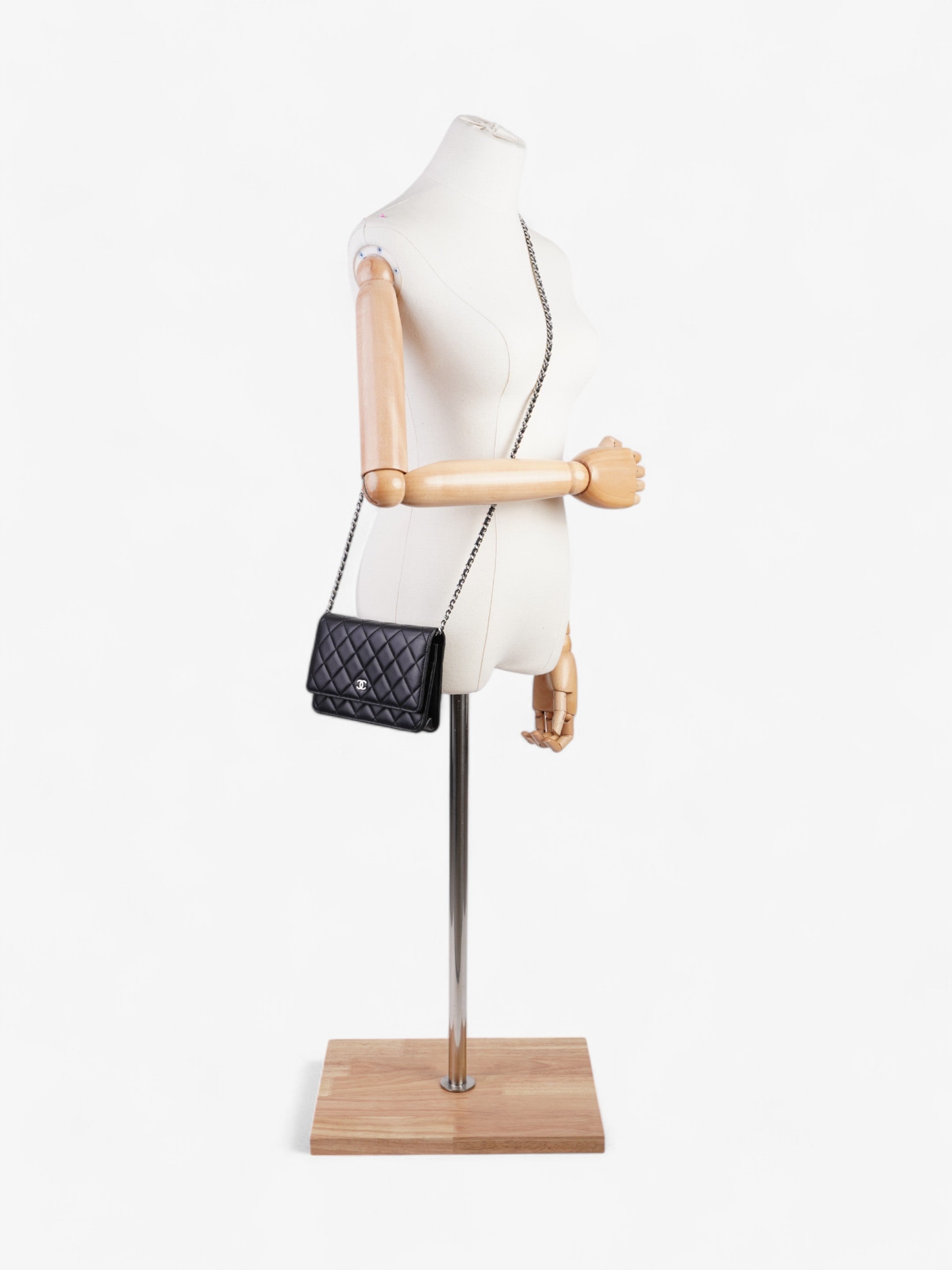 Chanel Wallet On Chain Black Lambskin Leather