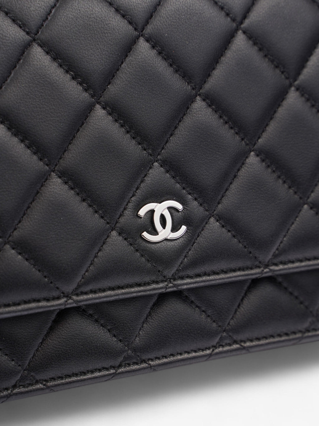 Chanel Wallet On Chain Black Lambskin Leather