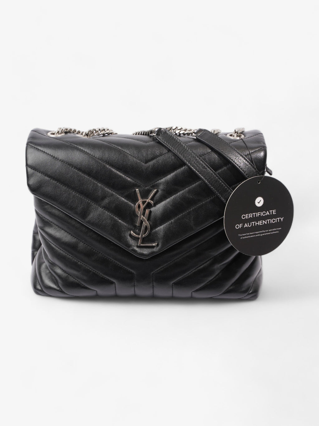 Saint Laurent Lou Lou Medium Black Leather