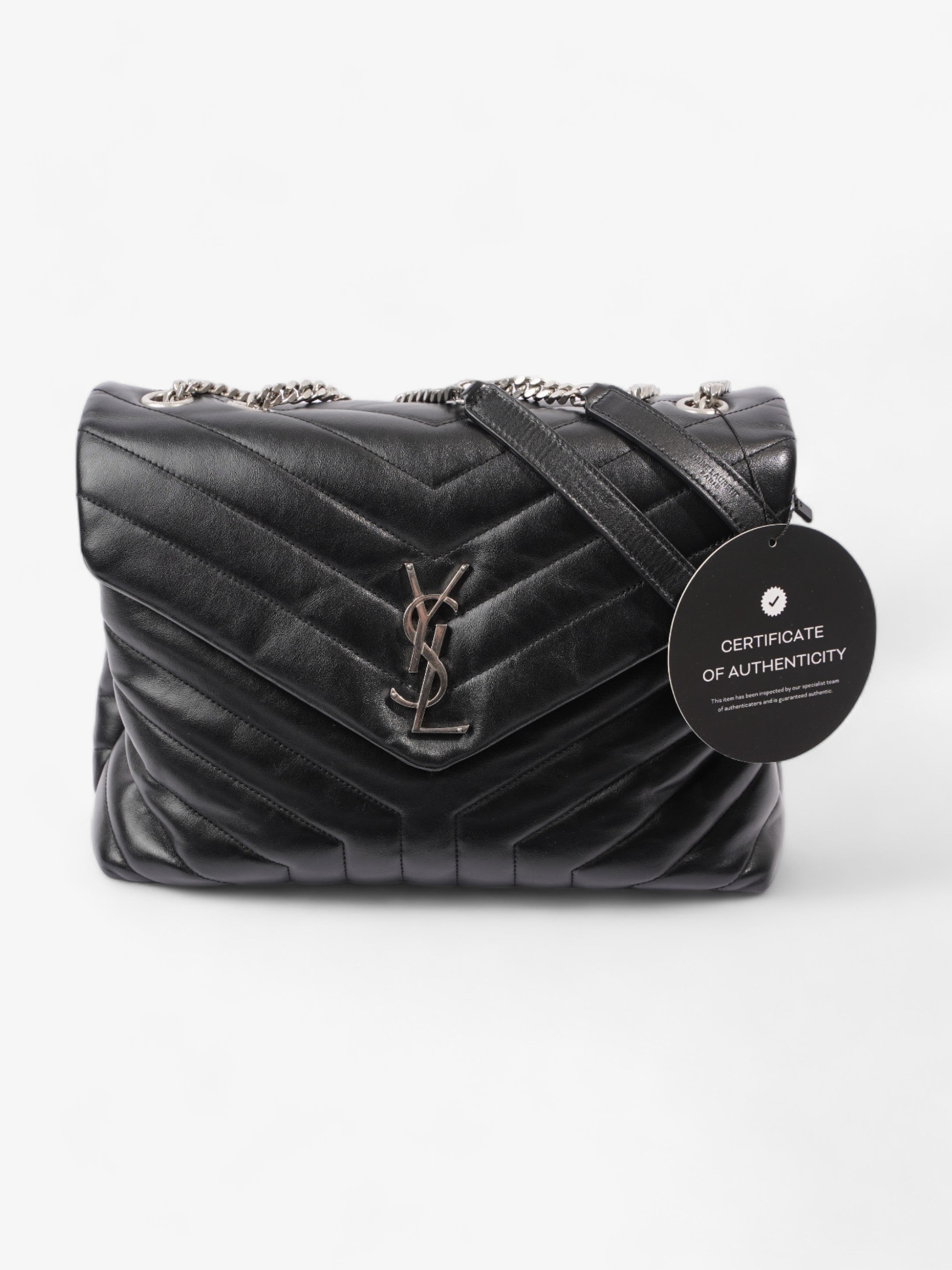 Saint Laurent Lou Lou Medium Black Leather