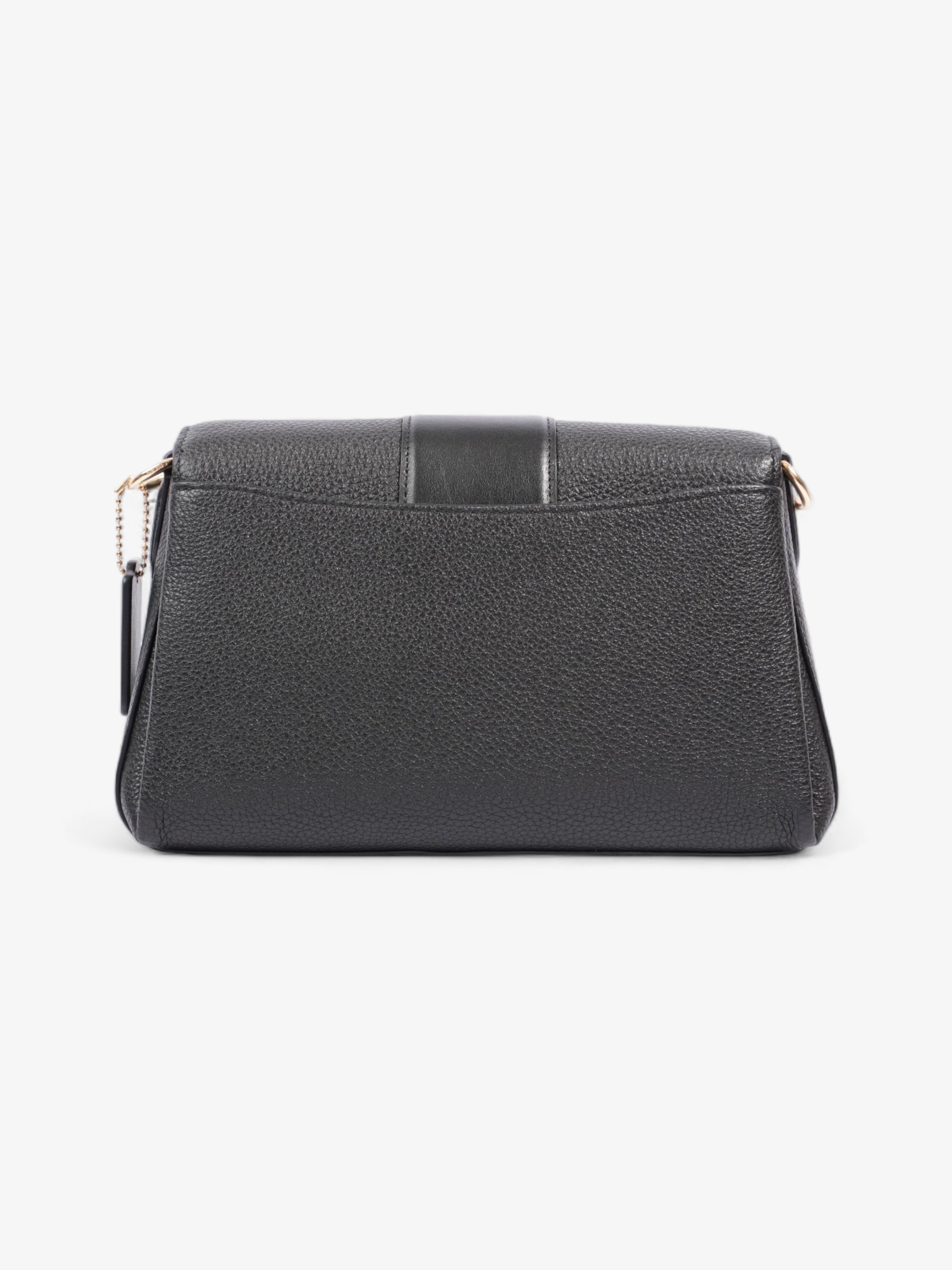 Coach Grace Shoulder Bag Black Grained Leather