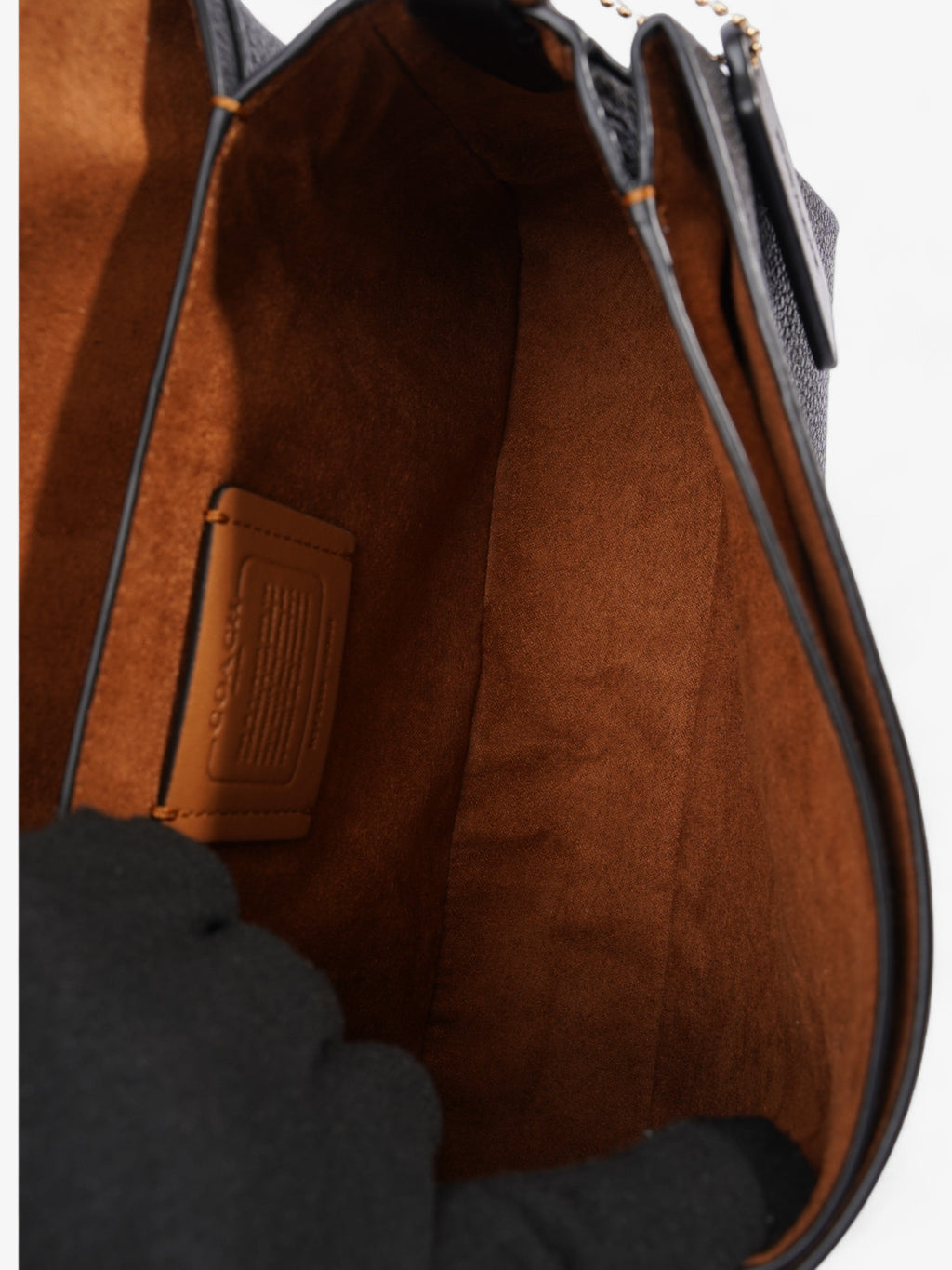 Coach Grace Shoulder Bag Black Grained Leather