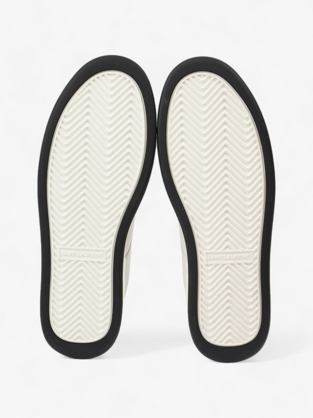 Saint Laurent SL 61/ Perforated Sneakers White / Black Leather EU 43 UK 9