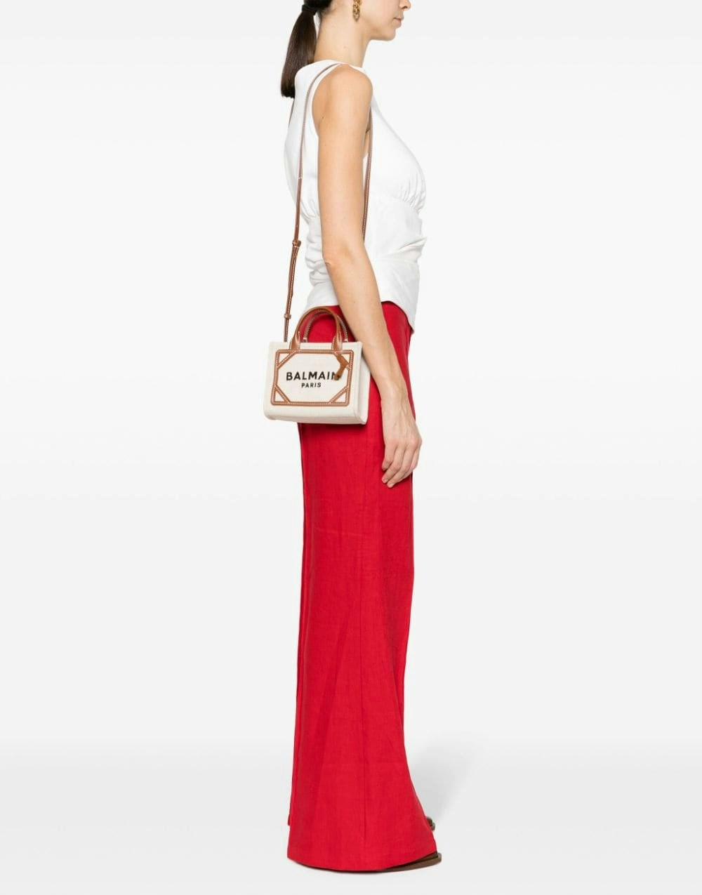 LEATHER LOGO PRINT BAG
