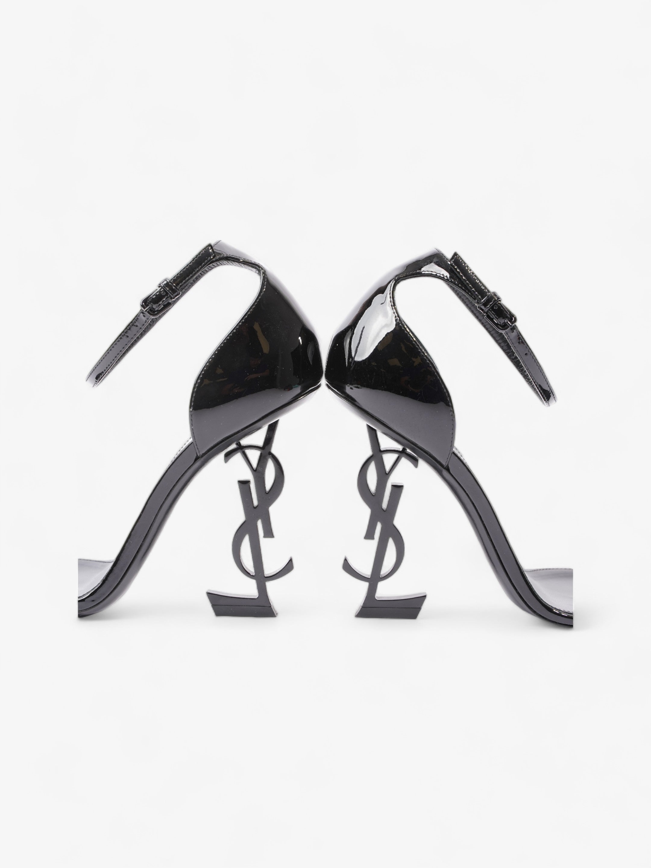 Saint Laurent Opyum 100mm Black Patent Leather EU 38 UK 5