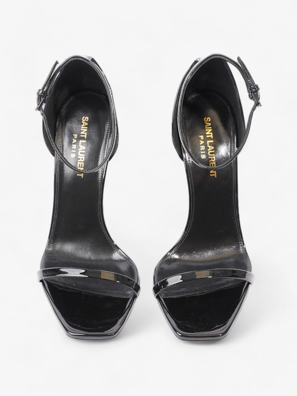Saint Laurent Opyum 100mm Black Patent Leather EU 38 UK 5