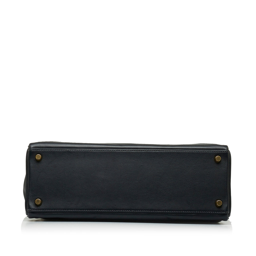 HermÃƒÆ’Ã‚Â¨s Kelly 32 Black Evercolor Clemence Gold