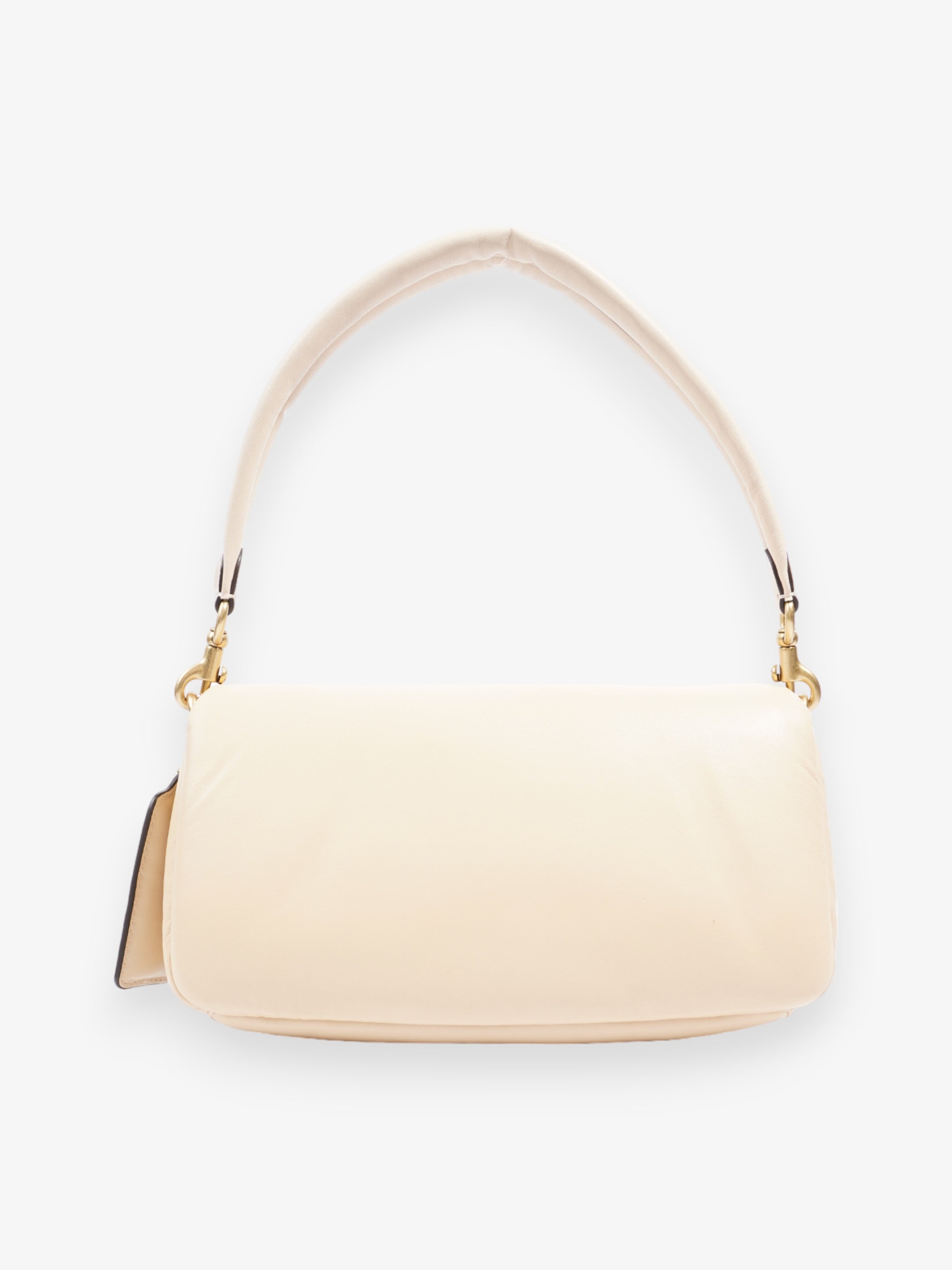 Coach Pillow Tabby  Beige Leather 26