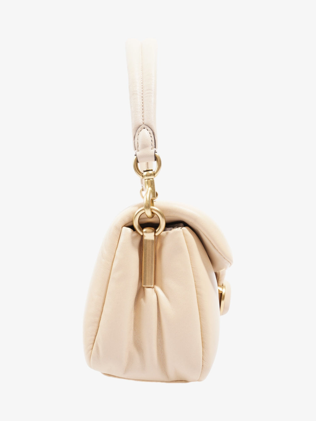 Coach Pillow Tabby  Beige Leather 26