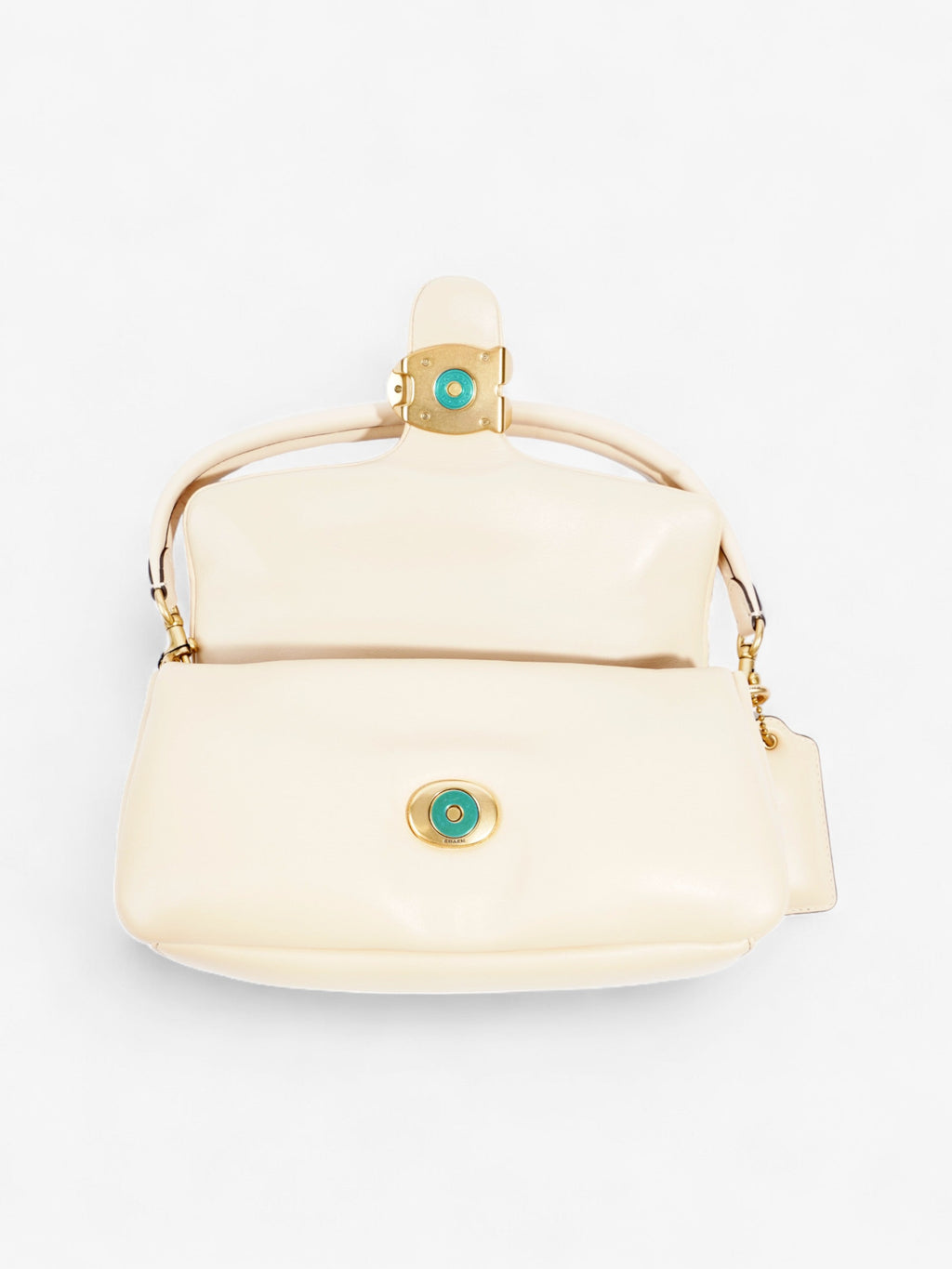 Coach Pillow Tabby  Beige Leather 26