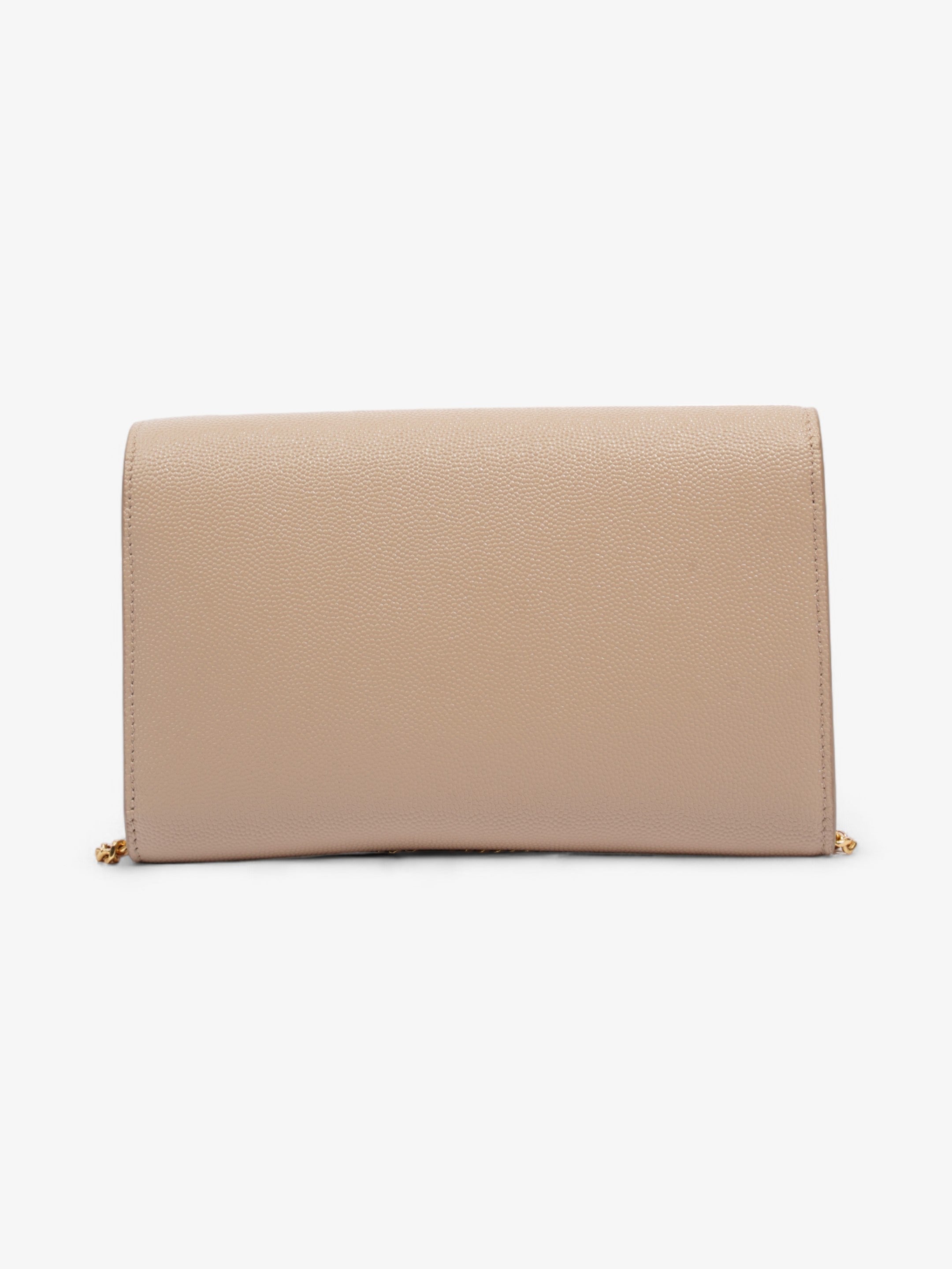 Saint Laurent Uptown Chain Wallet Nude Leather