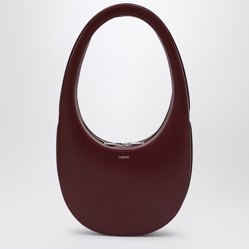 BURGUNDY LEATHER SWIPE BAG