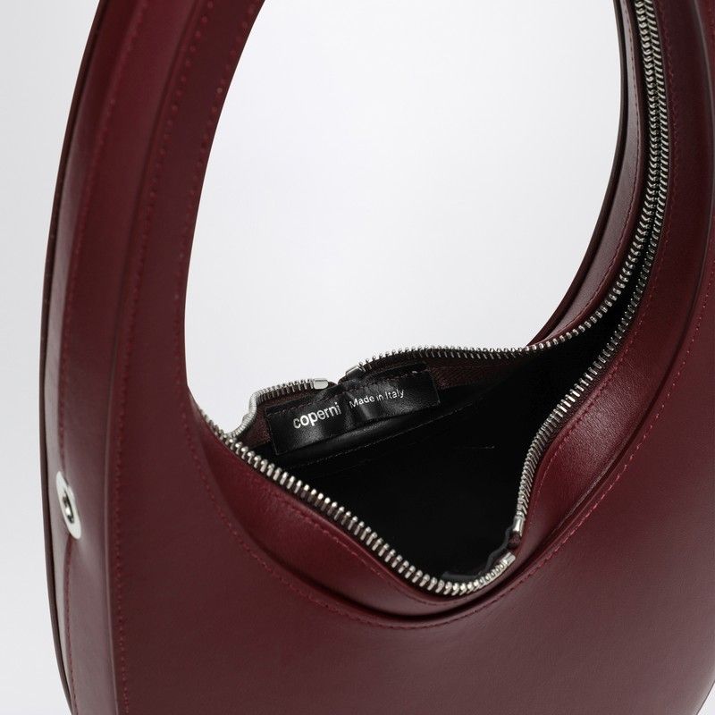BURGUNDY LEATHER SWIPE BAG