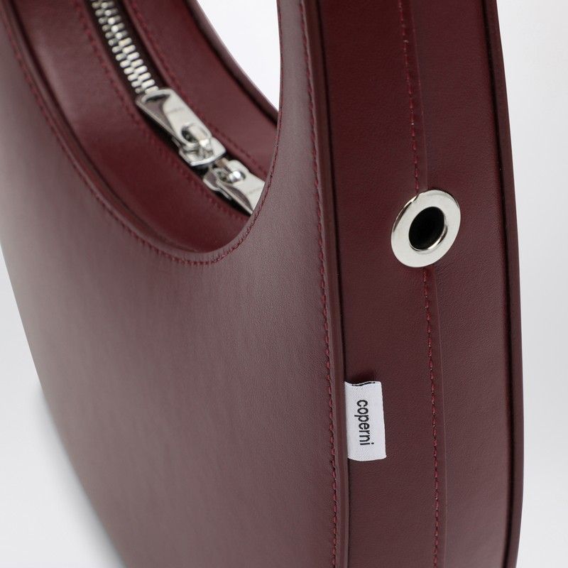 BURGUNDY LEATHER SWIPE BAG