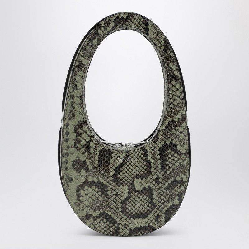 SNAKE PRINT LEATHER SMALL SWIPE BAG