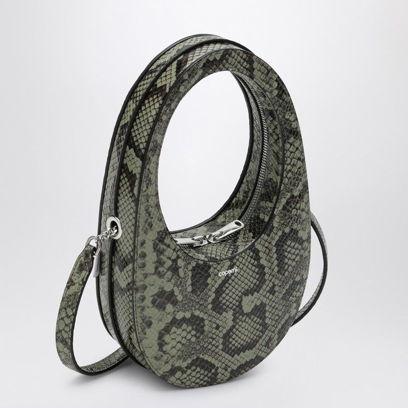 SNAKE PRINT LEATHER SMALL SWIPE BAG