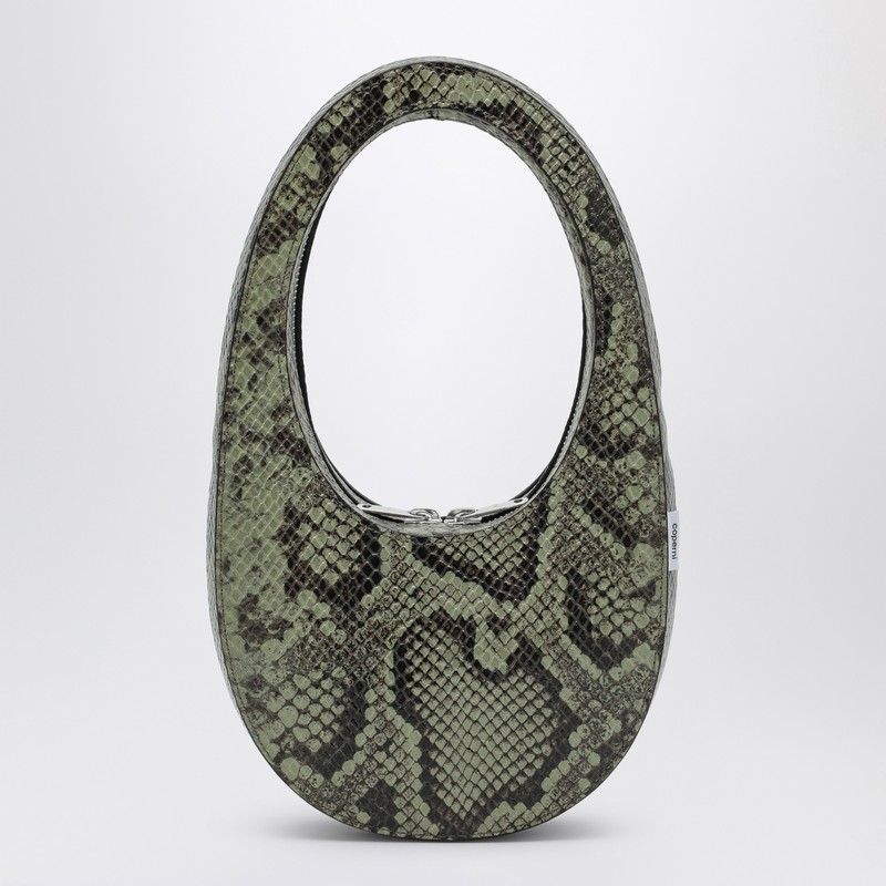 SNAKE PRINT LEATHER SMALL SWIPE BAG