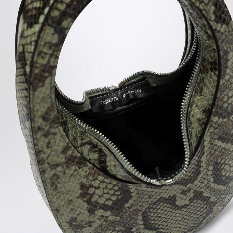 SNAKE PRINT LEATHER SMALL SWIPE BAG