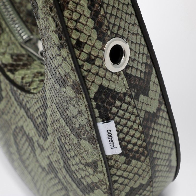 SNAKE PRINT LEATHER SMALL SWIPE BAG