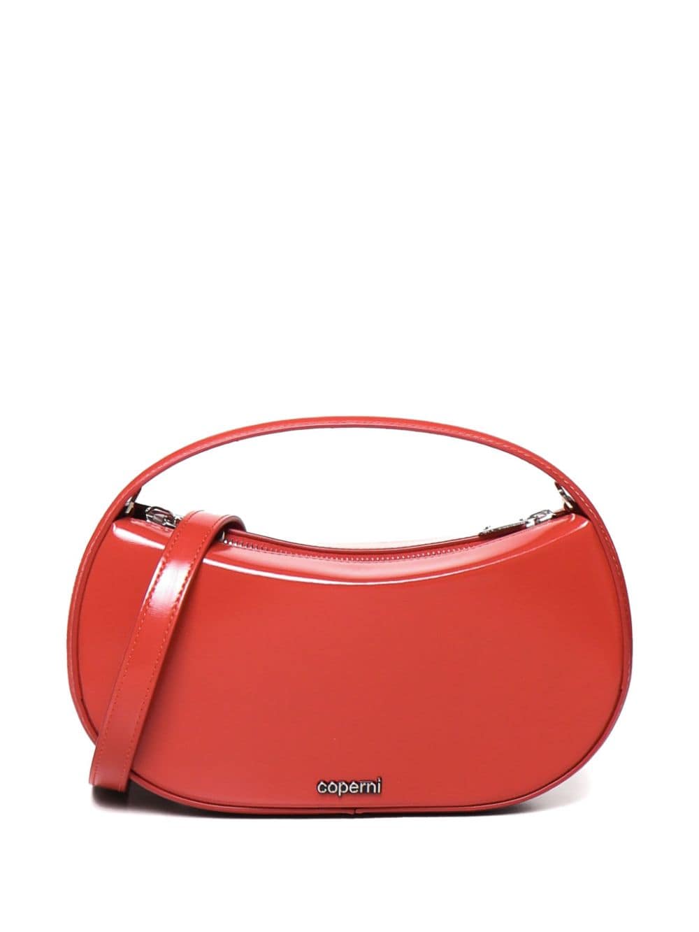 SOUND SWIPE GLOSS SMALL LEATHER HANDBAG