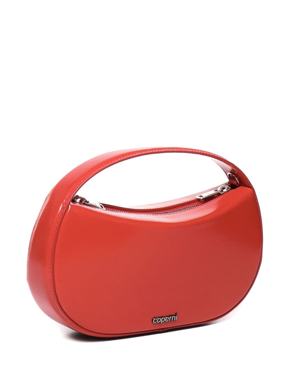 SOUND SWIPE GLOSS SMALL LEATHER HANDBAG