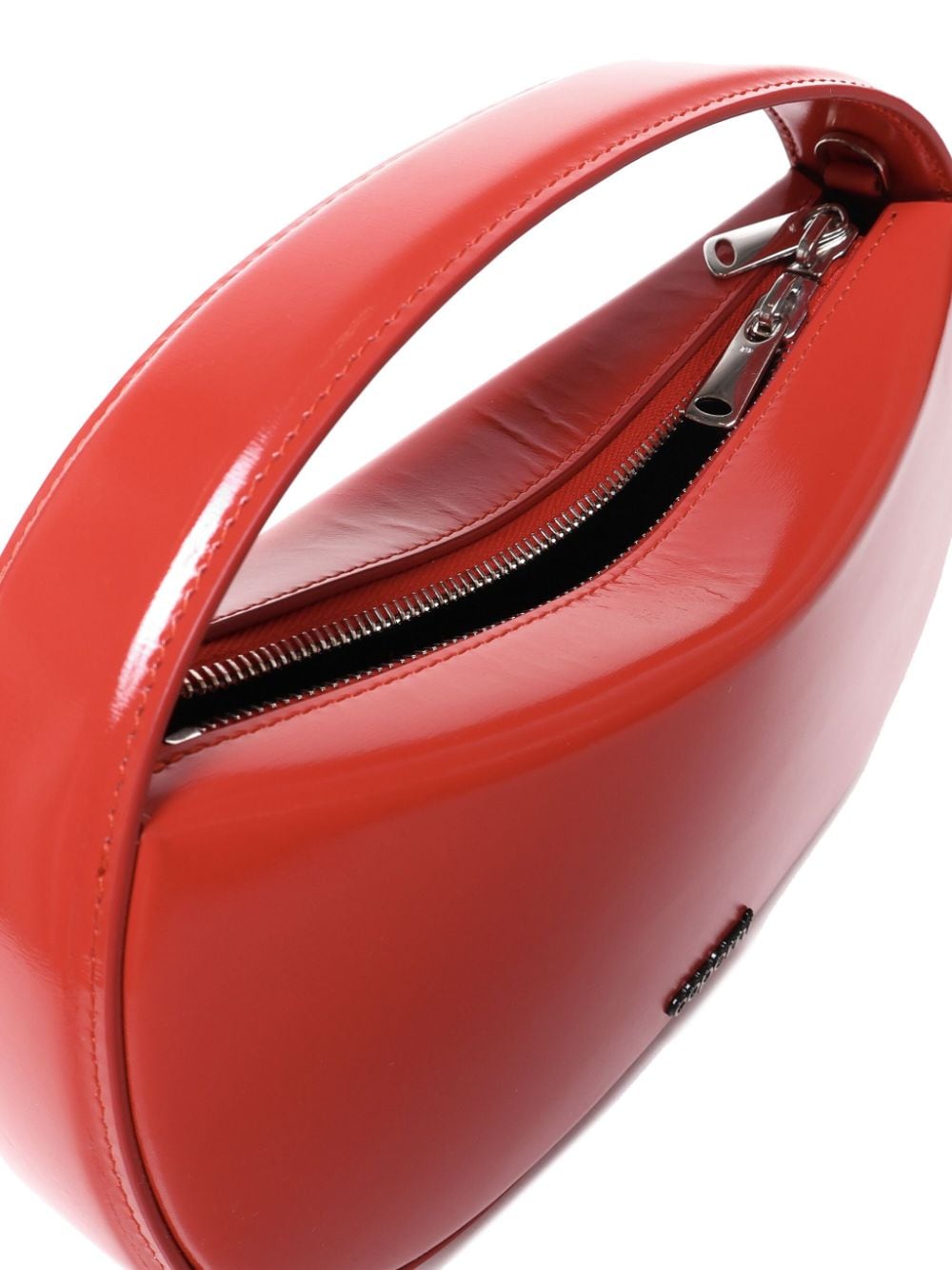 SOUND SWIPE GLOSS SMALL LEATHER HANDBAG