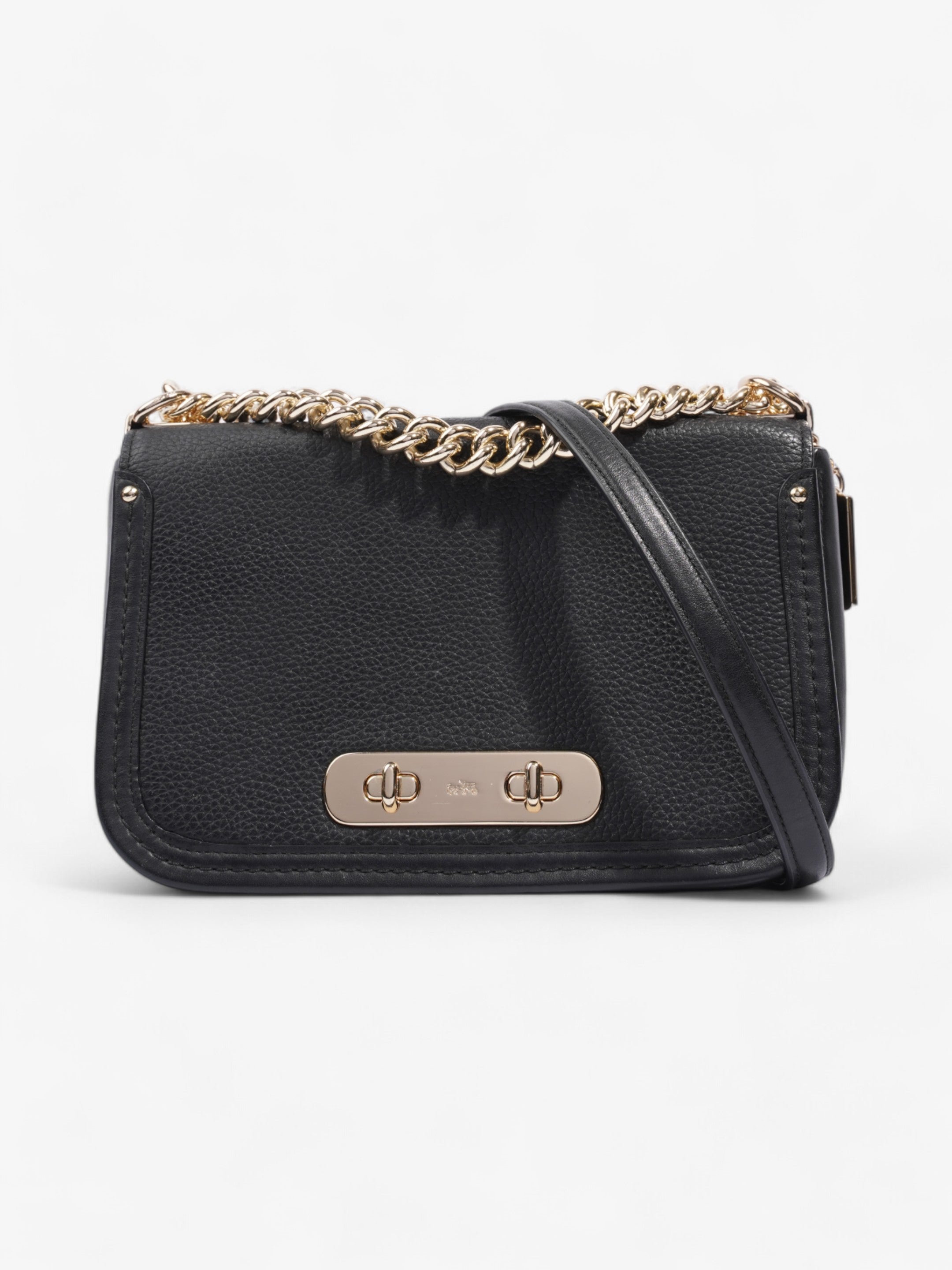 Coach Swagger Black Leather