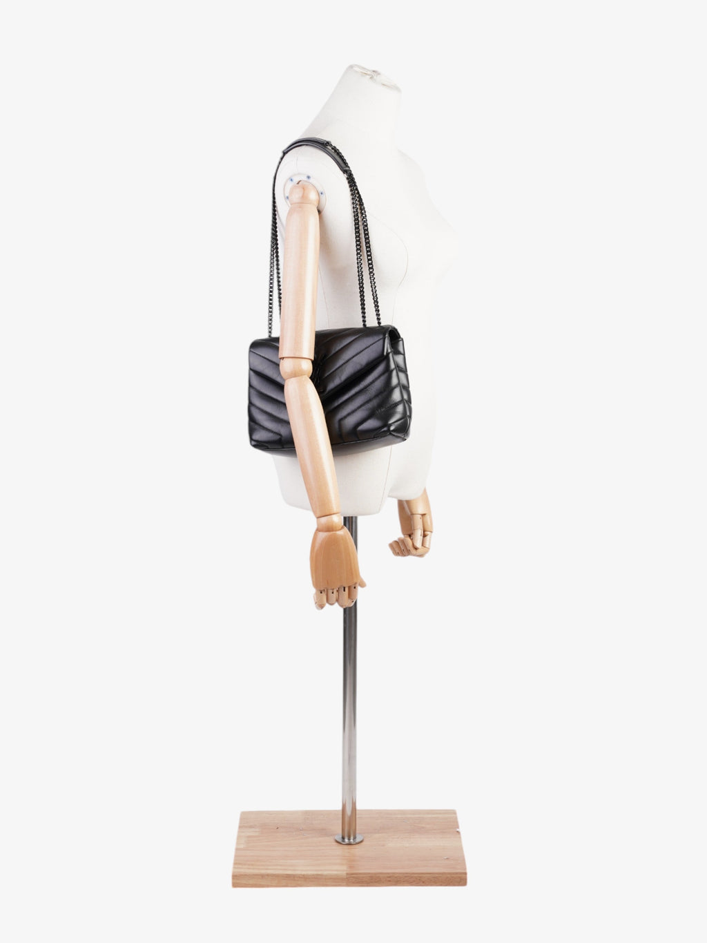 Saint Laurent Loulou Black Calfskin Leather Small