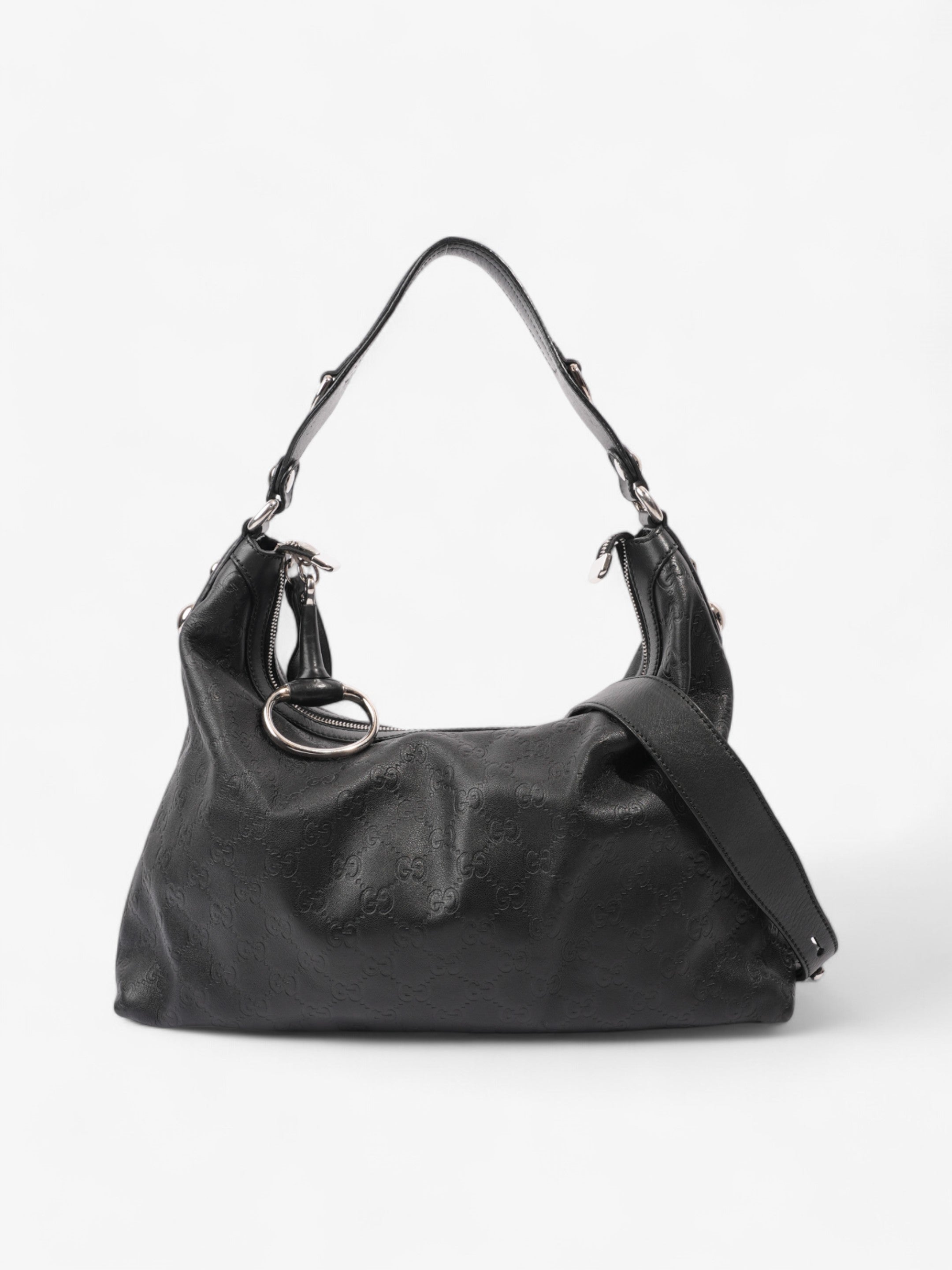Gucci Shoulder Bag Black Leather